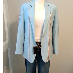 Emporio Armani Striped Mulberry Silk  Blazer